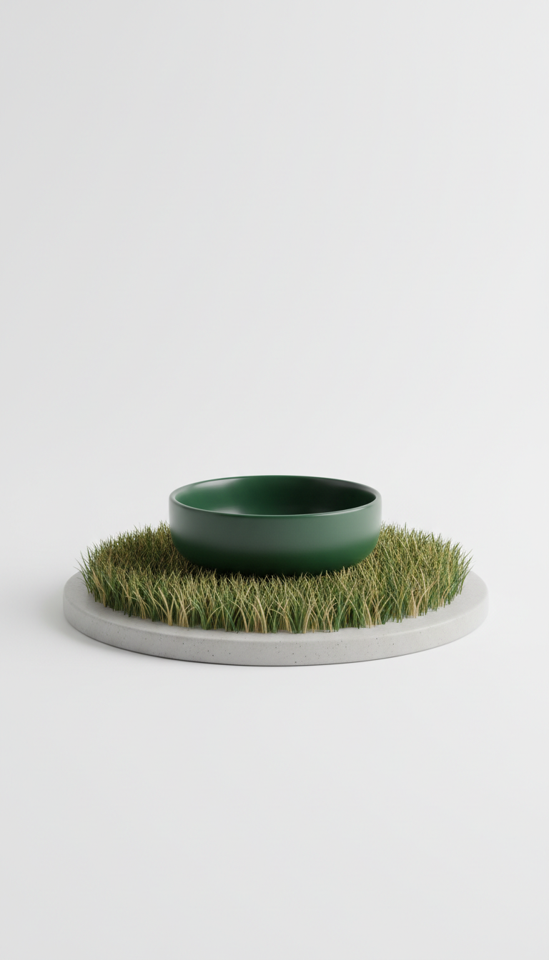 Urban Green Ceramic Pet Bowl