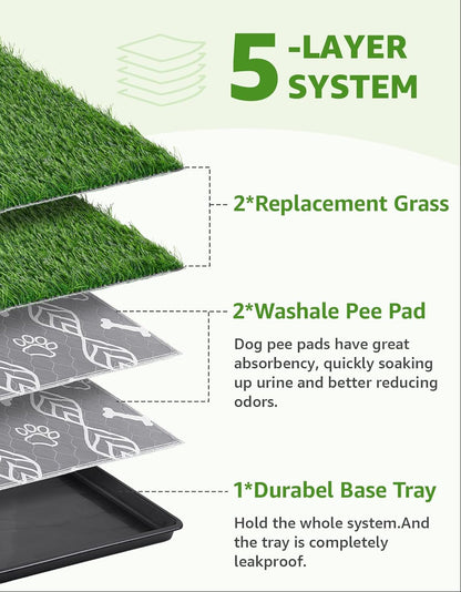 Large Realistic Dog Grass Pad with Tray