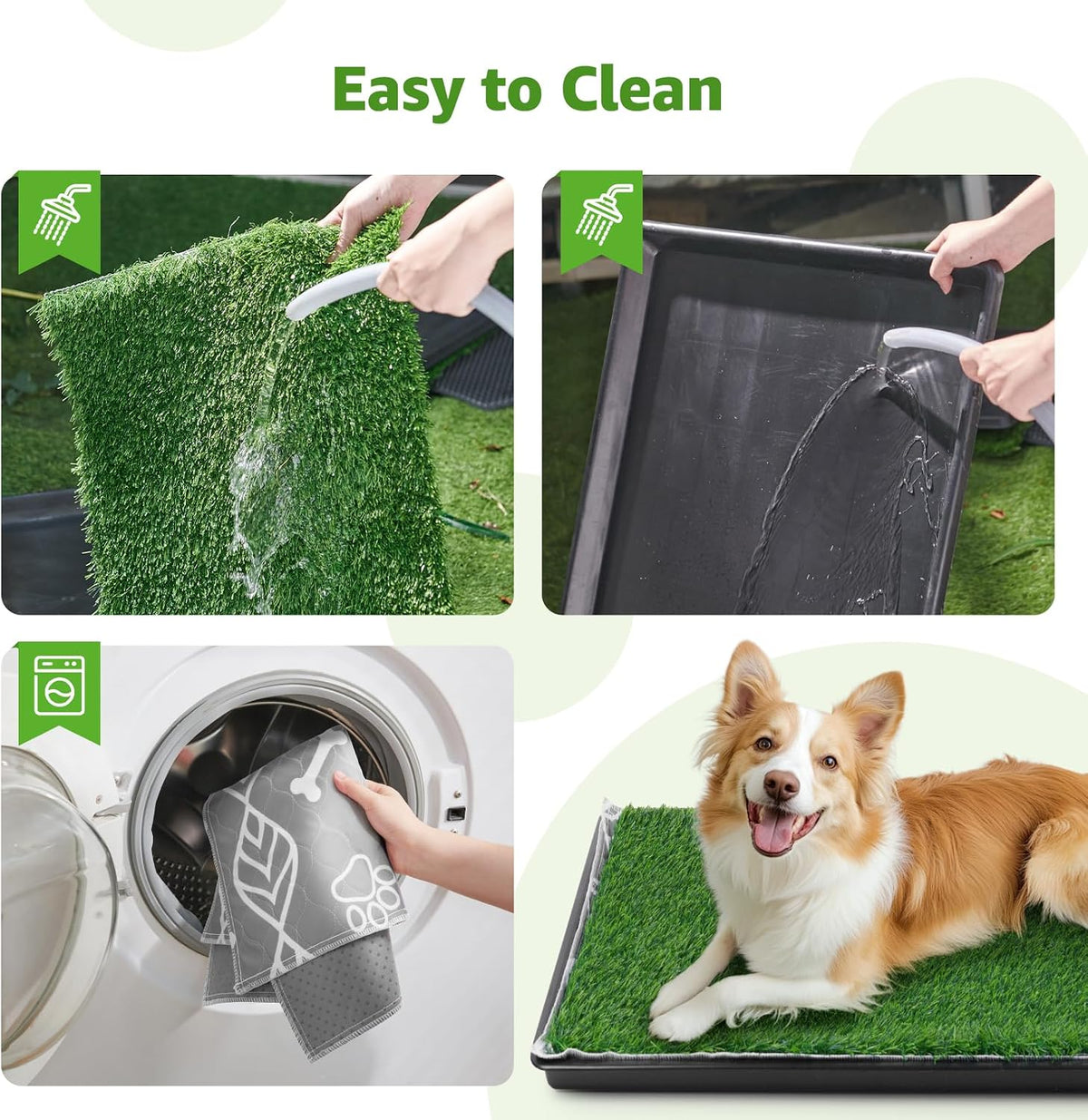 Large Realistic Dog Grass Pad with Tray