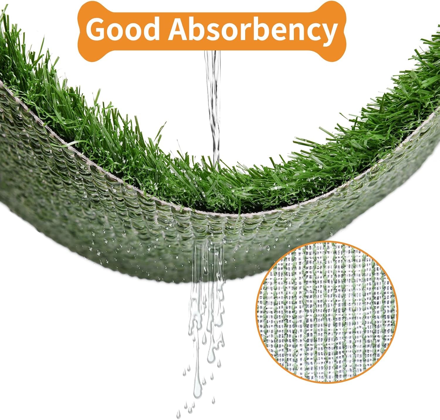 Large Dog Grass Pad with Tray - 47.6×29In for Balcony Apartment | 2 Replacement Fake Grass Pads, Easy to Clean, Dog Litter Box, Balcony/Apartment/Indoor/Outdoor Use