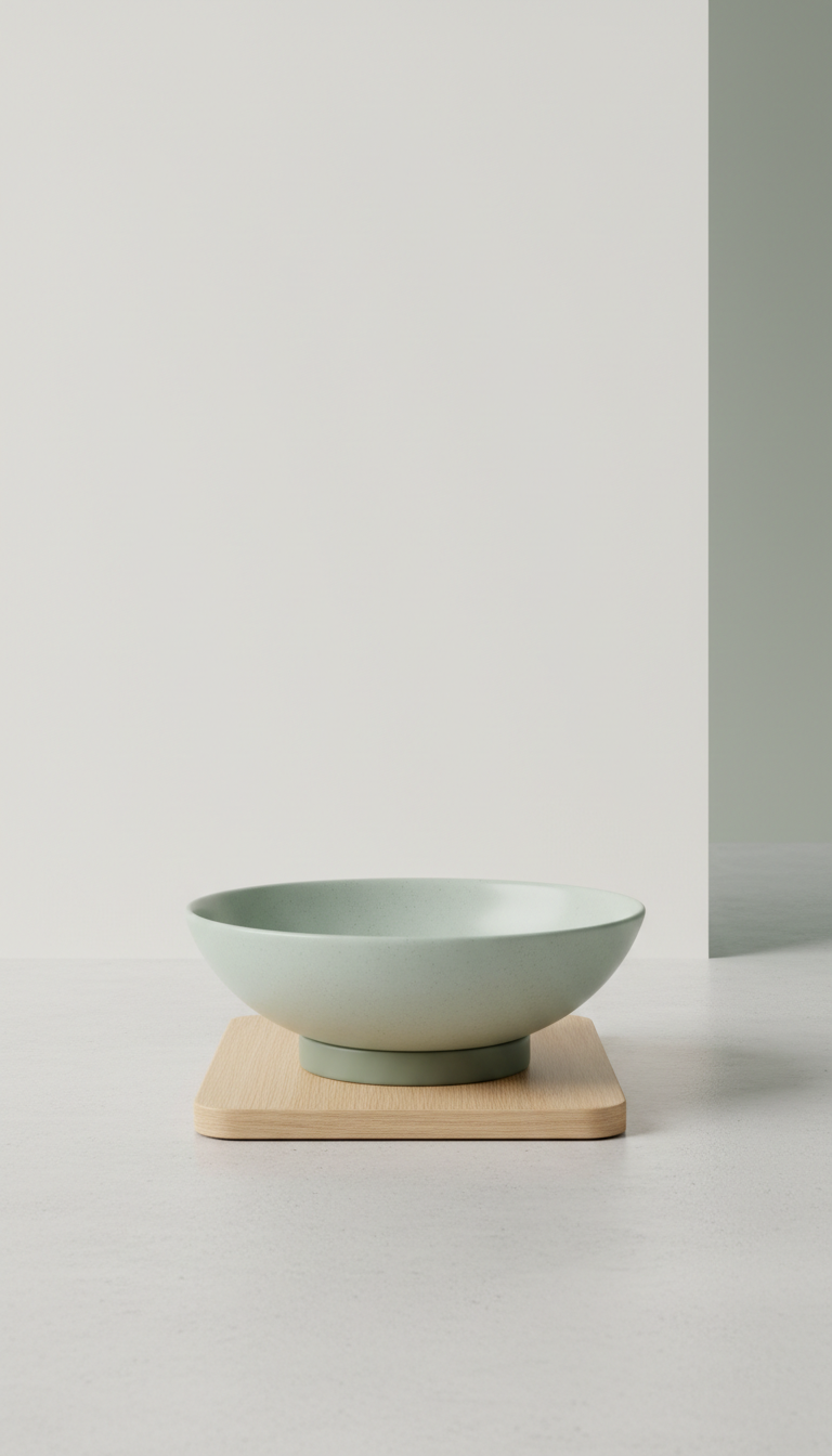 Minimalist Pet Bowl in Matte Stoneware